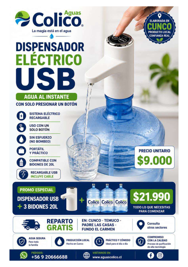Dispensador USB eléctrico
