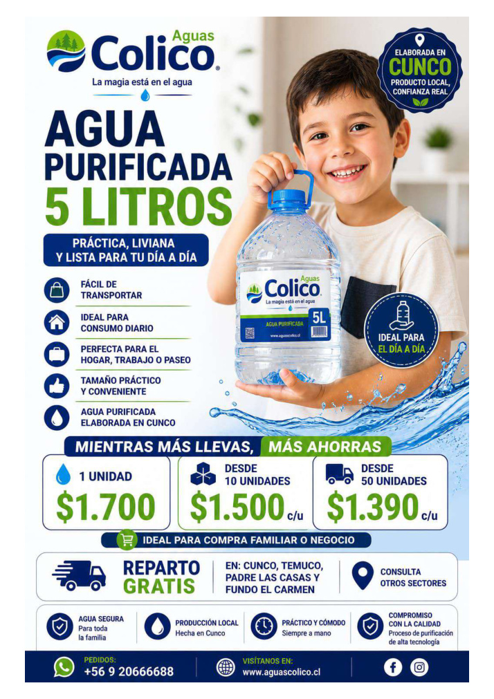 Agua purificada 5 L
